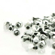 True2™ Czech Fire polished faceted glass beads 2mm - Crystal full labrador